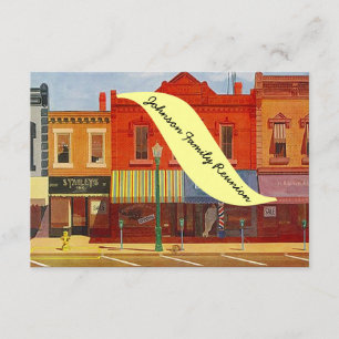 Nostalgische herenigingsuitnodigingen in de stad H Kaart