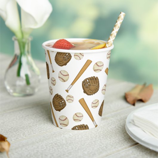  nostalgische honkbal-sport papieren bekers (Insitu)