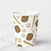  nostalgische honkbal-sport papieren bekers (Achterkant)