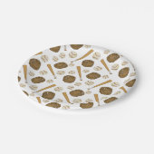 nostalgische honkbal-sport papieren bordje (Gekanteld)