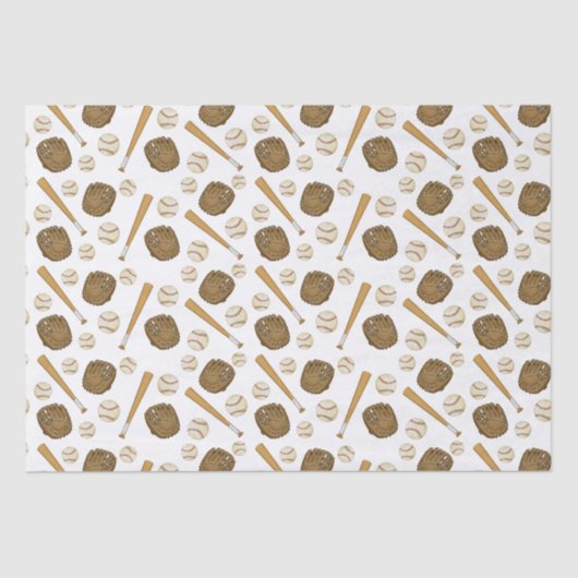  nostalgische honkbal-sport tissuepapier (Voorkant)