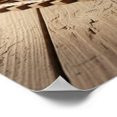 nostalgische houten trein poster (Hoek)