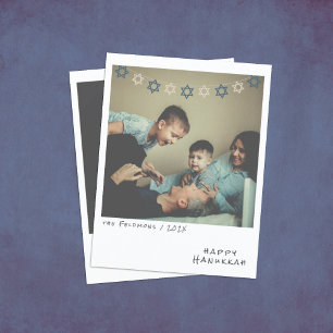 Nostalgische Instant Foto Hanukkah Vakantiekaart Feestdagenkaart