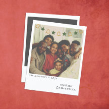 Nostalgische Instant Foto Kerstkaart