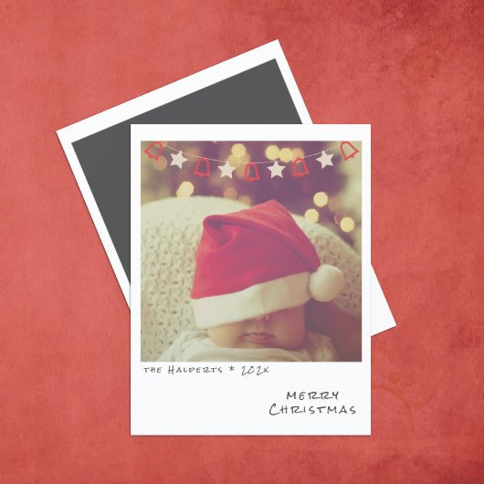 Nostalgische Instant Foto Kerstkaart