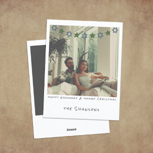 Nostalgische Instant Photo Chanoeka / Christmas Ka Feestdagenkaart