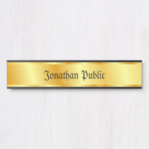 Nostalgische kalligrafie Script Elegant Gold Look Deurbordje