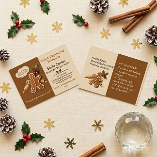 Nostalgische Kerst Ginger Bakehouse Thuisgemaakte Visitekaartje