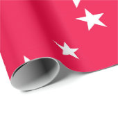 Nostalgische kerst rode witte sterren Sjabloon Cadeaupapier (Rol Hoek)