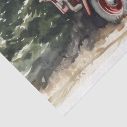 Nostalgische kerstboom Boerderij Delight Tissuepapier (Detail)