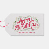 Nostalgische kerstfeestdagen — Labels Cadeaulabel (Achterkant Horizontaal)