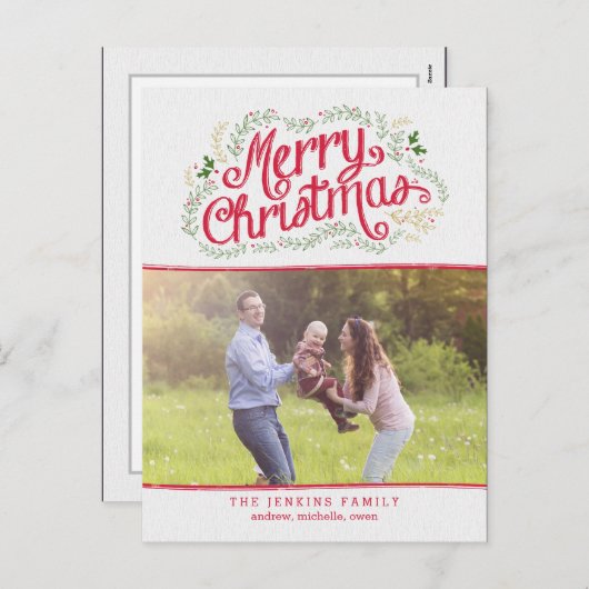 Nostalgische kerstkaart Briefkaart (Voorkant / Achterkant)