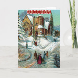 Nostalgische kerstKaart Feestdagen Kaart