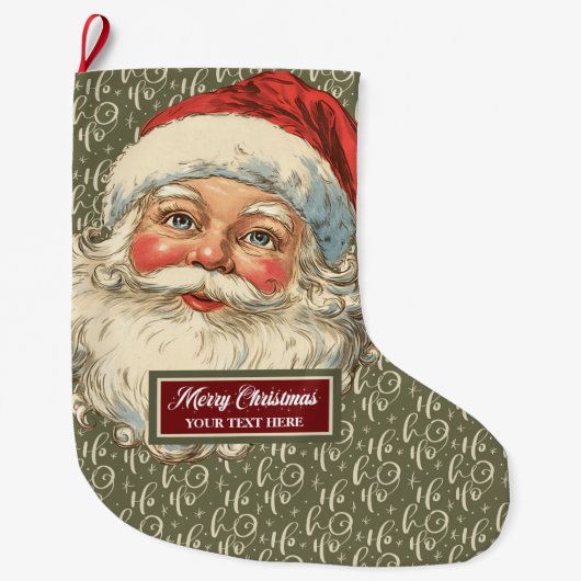 Nostalgische kerstkous  ouderwets grote kerstsok (Voorkant)