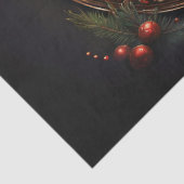 Nostalgische Kerstman in Golden Lijst Decoupage Cr Tissuepapier (Detail)