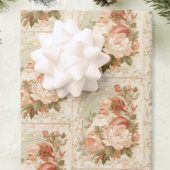 nostalgische kerstman inpakpapier vel