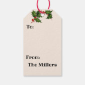 Nostalgische kerstman Little Angels Custom Gift Ta Cadeaulabel (Achterkant)