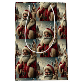 Nostalgische Kerstman Medium Cadeauzakje