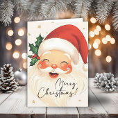 Nostalgische kerstman vrolijk kerstfeest gepersona feestdagen kaart