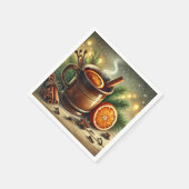 Nostalgische kerstmarkt Mulled Wine Découpage Servet (Hoek)