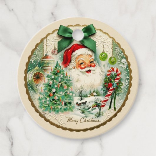 Nostalgische Kitschmas Bedankjes Labels (Voorkant)