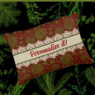 Nostalgische klassieker William Morris Red Holiday Accent Kussen