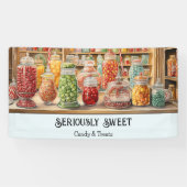 Nostalgische Kleurrijke Retro Snoepwinkel Zoetware Spandoek (Horizontaal)