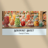 Nostalgische Kleurrijke Retro Snoepwinkel Zoetware Spandoek