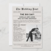 Nostalgische krant bruiloft uitnodiging (Voorkant)