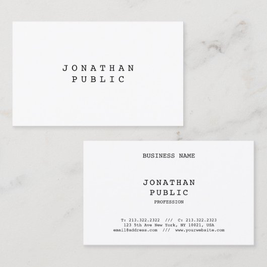 Nostalgische look Elegant Eenvoudige Sjabloon Retr Visitekaartje (Voorkant / Achterkant)