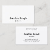 Nostalgische look Sjabloon Classic Oud Engels teks Visitekaartje (Voorkant / Achterkant)