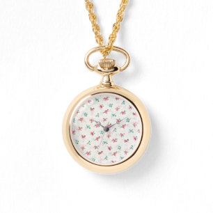 Nostalgische Mini Rozen Vrouwen Gouden Zakhorloge Horloge
