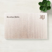Nostalgische monogram Sjabloon Aangepast hout Post-it® Notes (Kantoor)