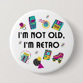 nostalgische neonkleur 80s memorabilia ronde button 7,6 cm (Voorkant)