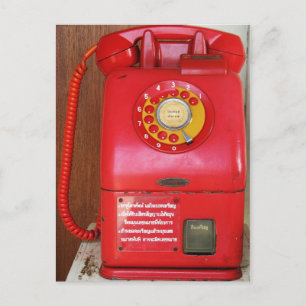 Nostalgische Oude Klassieke Telefoon van de Retro Briefkaart