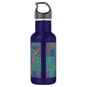 Nostalgische Prints Faux Patchwork Water Fles (Achterkant)