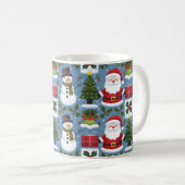 Nostalgische Prints van het kerstpatroon Koffiemok (Voorkant rechts)