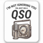 Nostalgische QSO  Ham Radio Operator Classic Sticker (Voorkant)