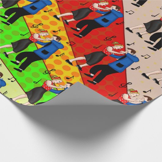 Nostalgische Retro 1950-stijl Cadeaupapier (Hoek)