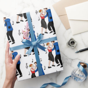 Nostalgische Retro 1950-stijl Cadeaupapier