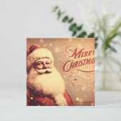 Nostalgische Retro Sinterklaas Vrolijk Kerstfeest Feestdagenkaart (Staand voorkant)