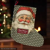 Nostalgische Santa Claus Holiday Stocking Gift Grote Kerstsok