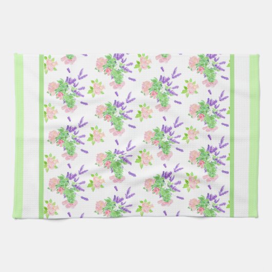 Nostalgische scents of Summer Pattern Kitchen Towe Theedoek (Horizontaal)