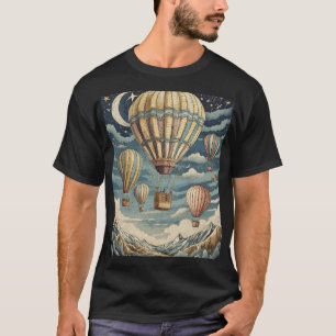 Nostalgische Soar: luchtballonnen in kunst T-shirt