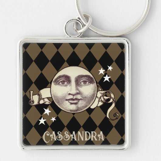Nostalgische Steampunk Fantasy Sleutelhanger (Voorkant)