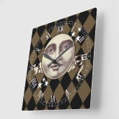 Nostalgische  Steampunk Fantasy Vierkante Klok (Hoek)