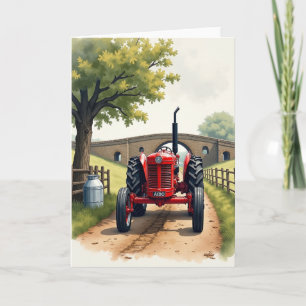 Nostalgische Tractor Verjaardagskaart Kaart
