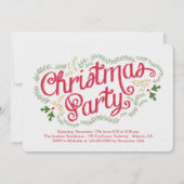 Nostalgische uitnodiging voor kerstfeest (Voorkant)