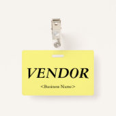 Nostalgische "VENDOR"-badge Badge (Achterkant met clip)