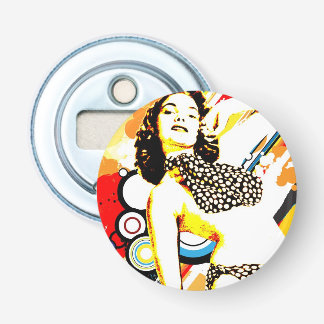 Nostalgische Verleiding - Polka Dottie Button Flesopener